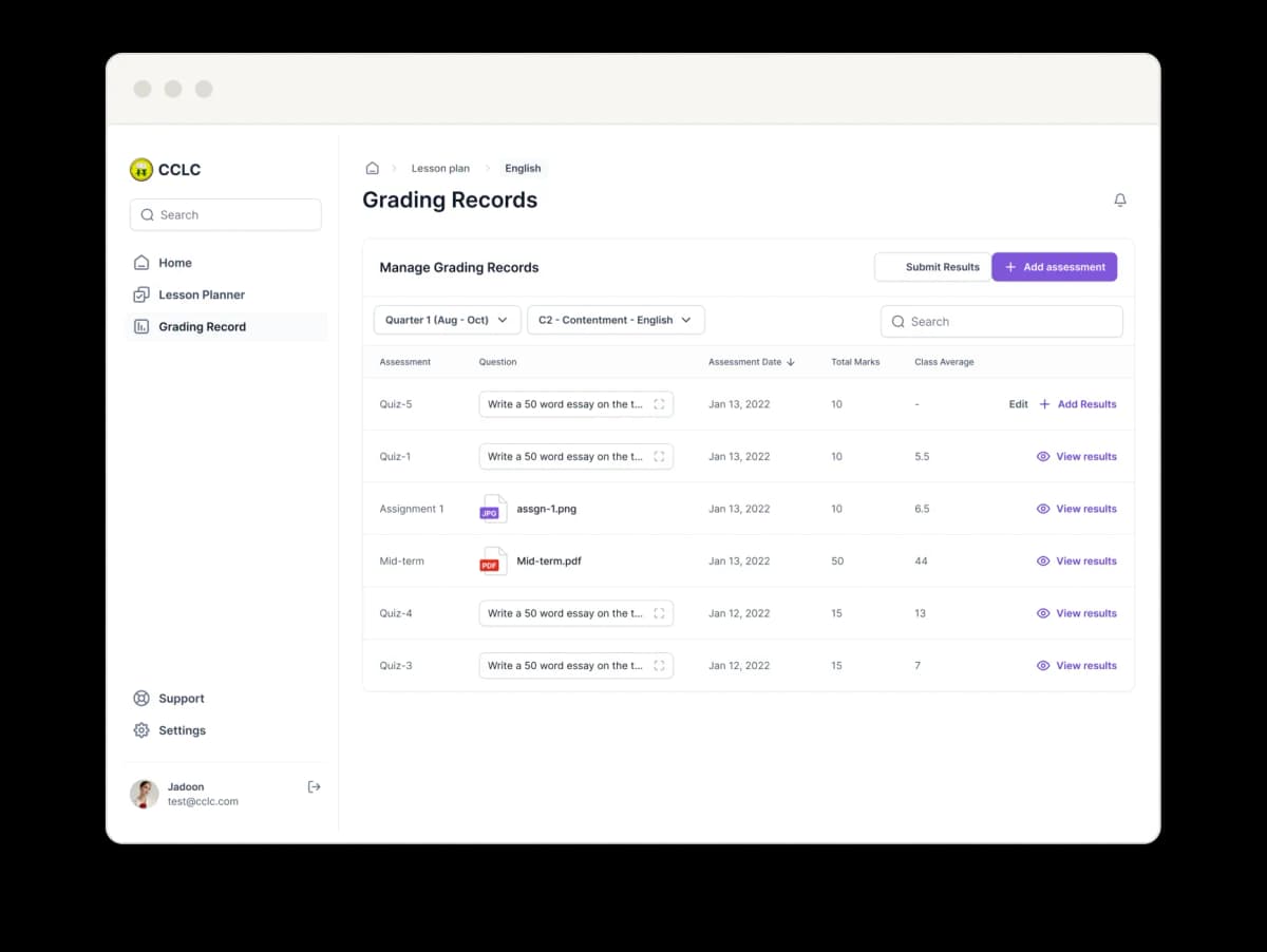Core Academic Workflows interface screenshot